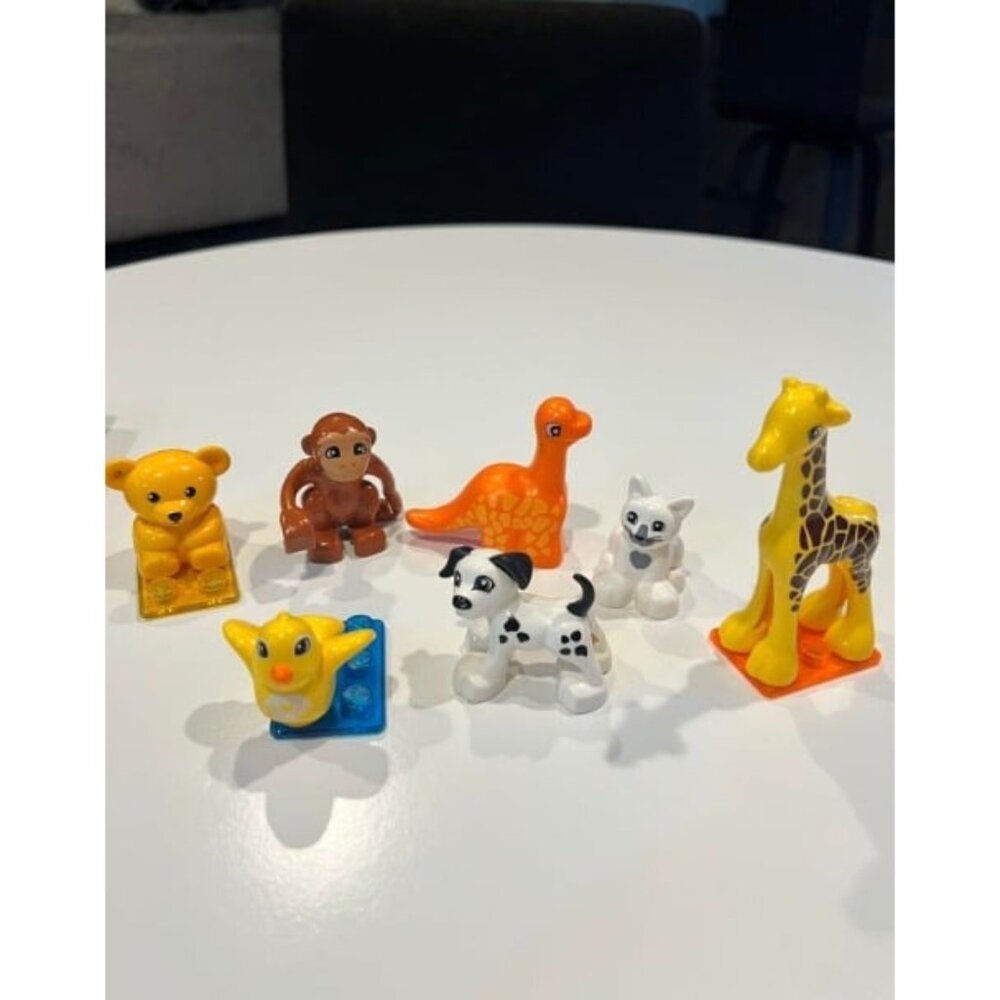 7pc Magnetic Animal Action Figure Set for Magnet Building Block Educational Kit